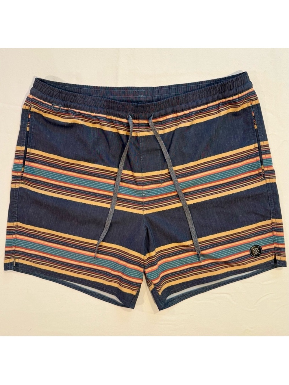 Roark Electric Malam Board Shorts Mens XL Striped Swim Suit Summer Beach Pool